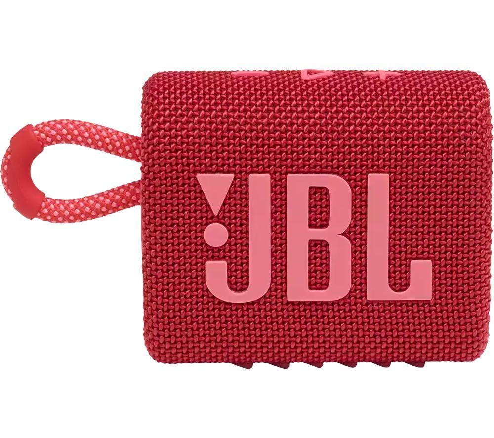 JBL GO3 Portable Bluetooth Speaker - Red, Red