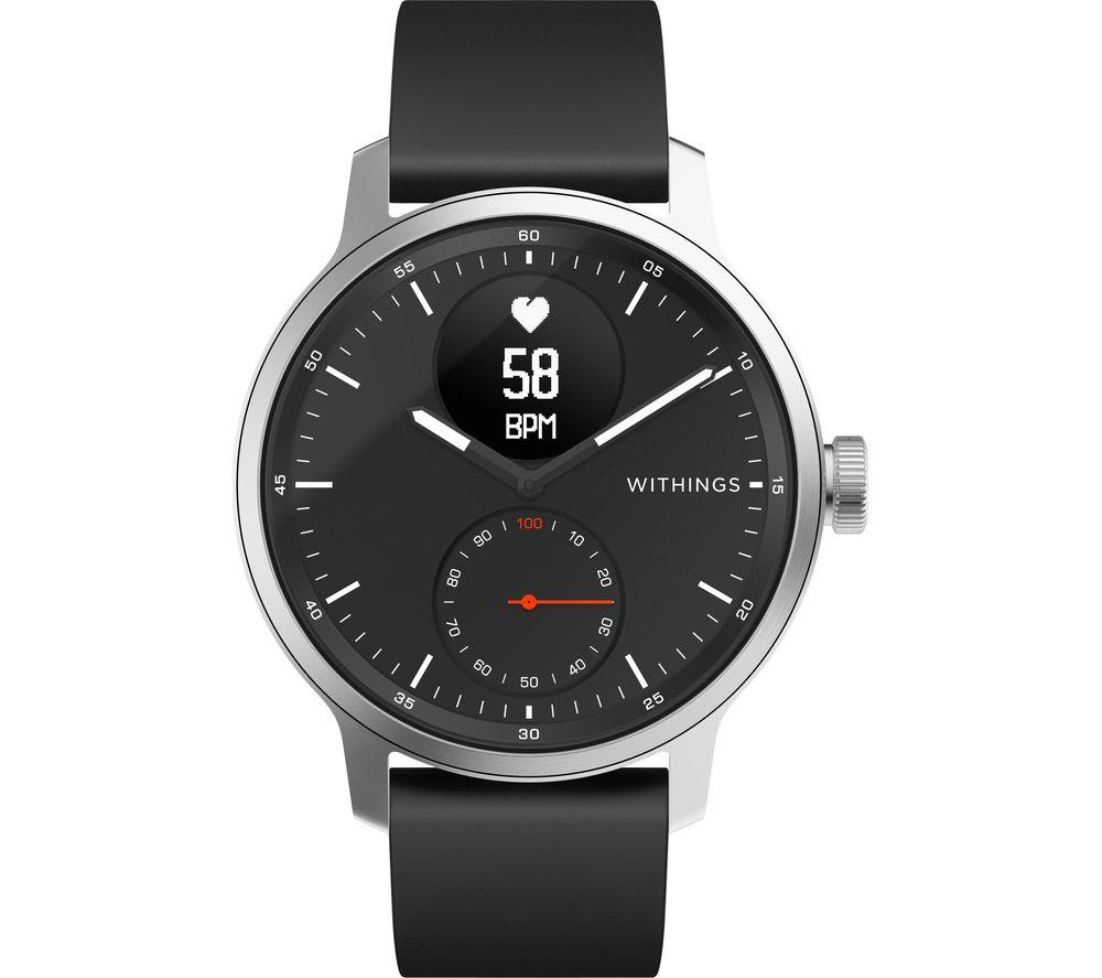 WITHINGS ScanWatch Hybrid Smart Watch - Black, 42 mm, Black