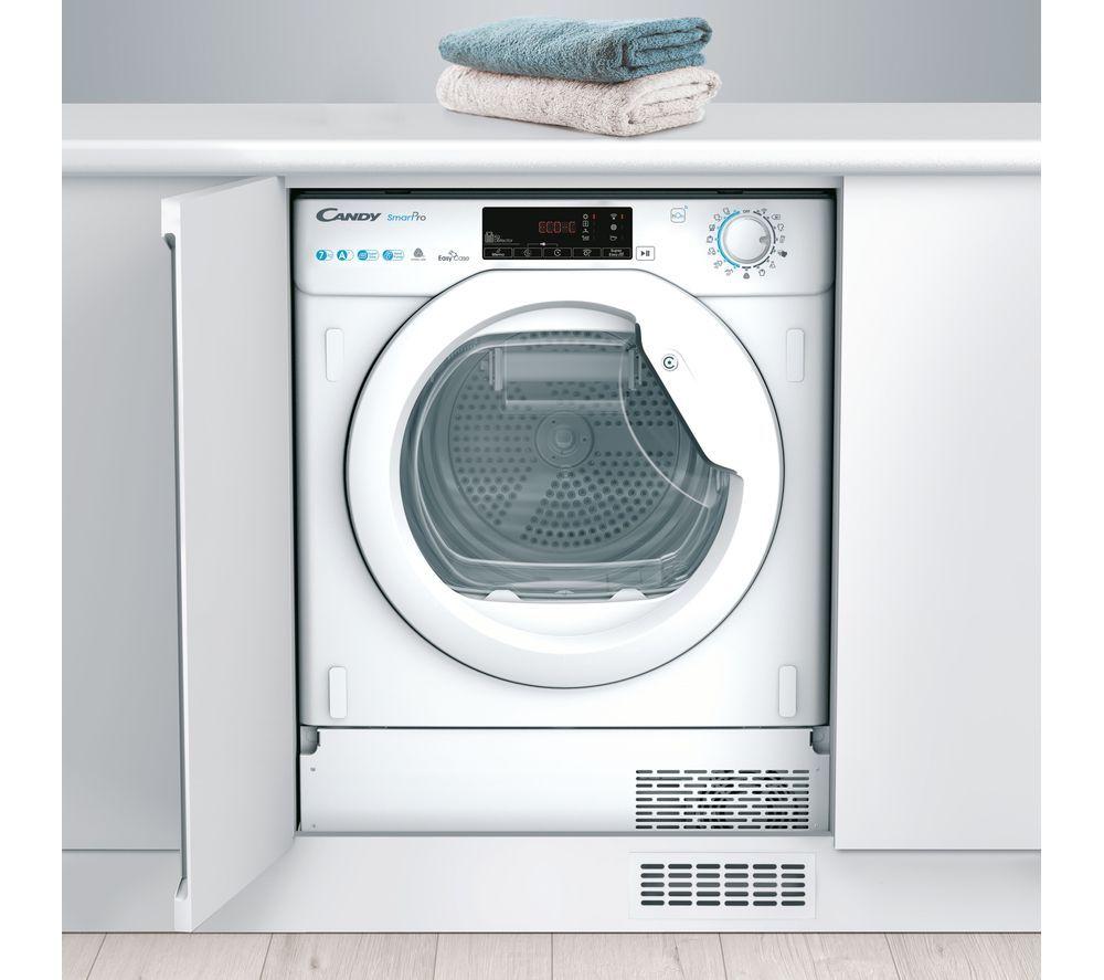 CANDY Smart Pro BCTD H7A1TE-80 Integrated WiFi-enabled 7 kg Heat Pump Tumble Dryer image number 2 of 9
