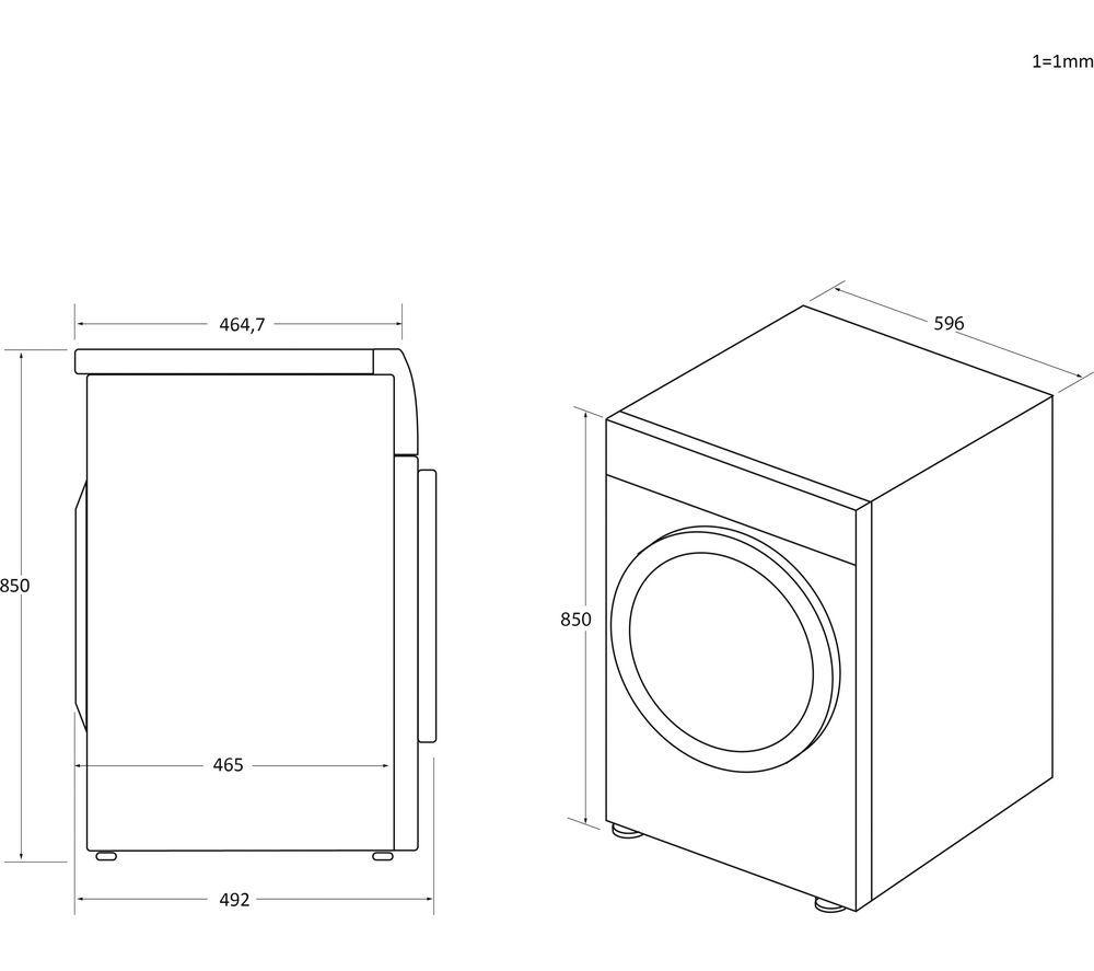 CANDY Smart Pro BCTD H7A1TE-80 Integrated WiFi-enabled 7 kg Heat Pump Tumble Dryer image number 5 of 9