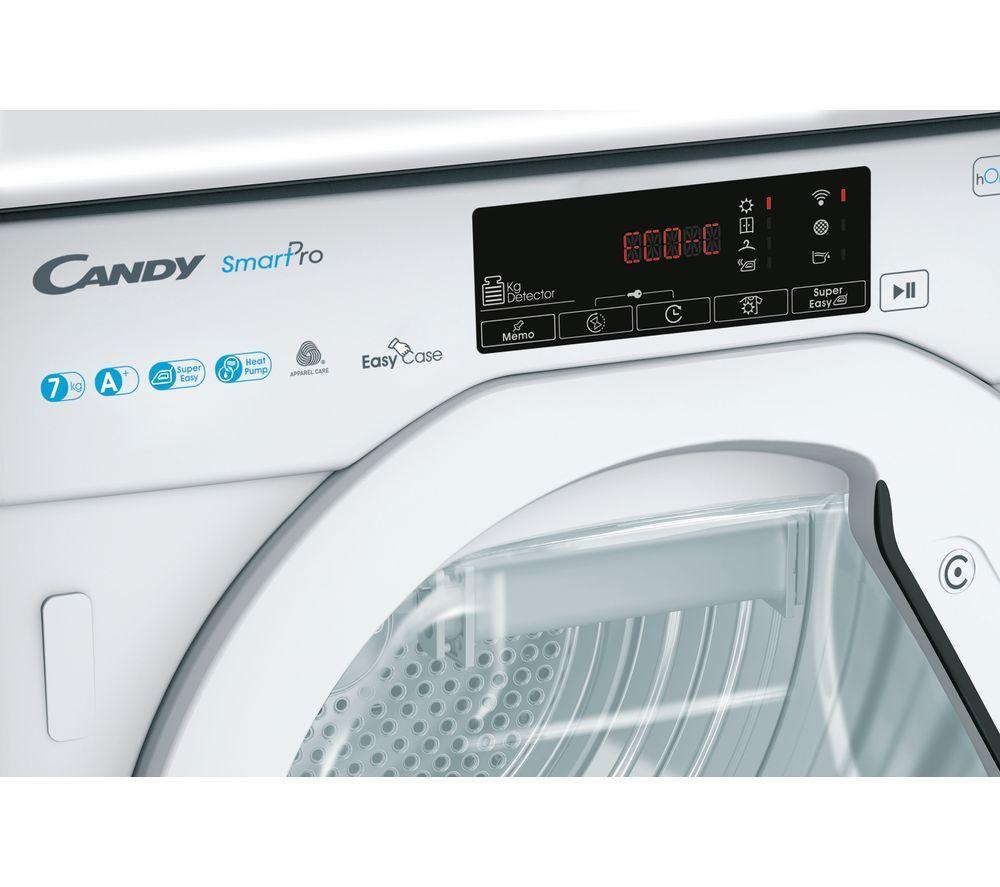 CANDY Smart Pro BCTD H7A1TE-80 Integrated WiFi-enabled 7 kg Heat Pump Tumble Dryer image number 7 of 9