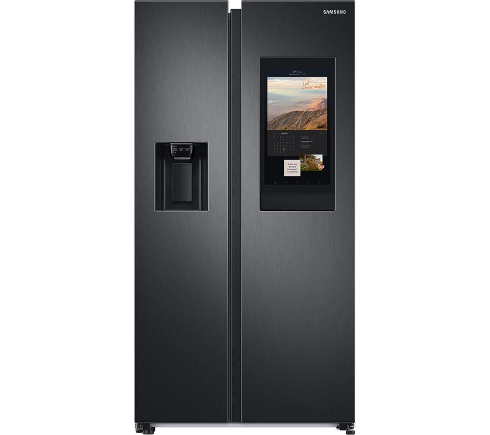 SAMSUNG Family Hub SpaceMax RS6HA8891B1/EU American-Style Smart Fridge Freezer - Black Stainless, Bl