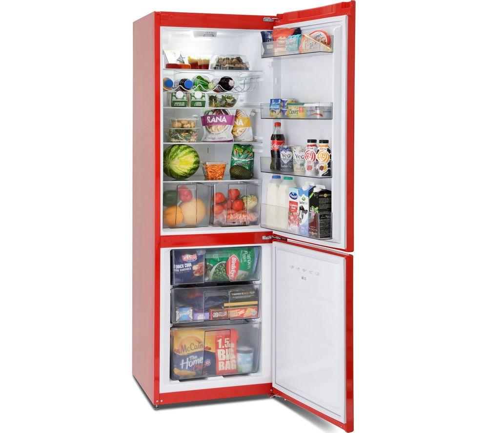 Montpellier MAB145R Retro Fridge Freezer in Red - Montpellier Domestic  Appliances Ltd