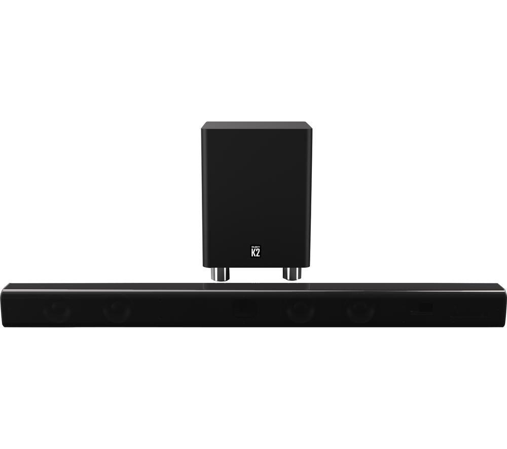 MAJORITY K2 2.1 Wireless Sound Bar - Black, Black