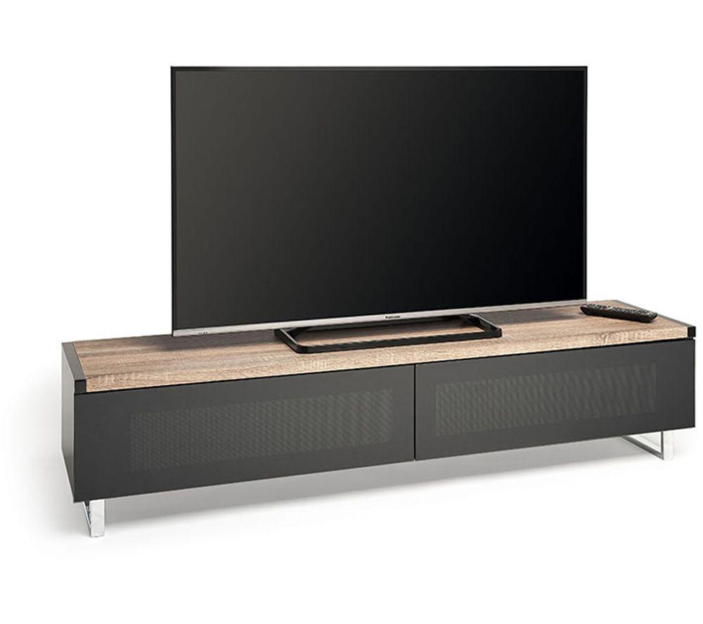 AVF Panorama 1600 mm TV Stand for up to 80" TVs &ndash; Light Oak & Grey Oak image number 2 of 6