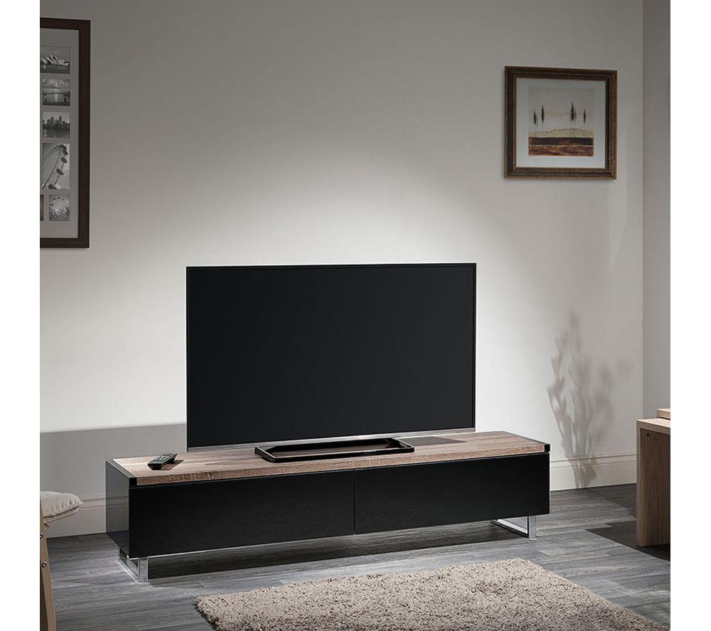 AVF Panorama 1600 mm TV Stand for up to 80" TVs &ndash; Light Oak & Grey Oak image number 5 of 6