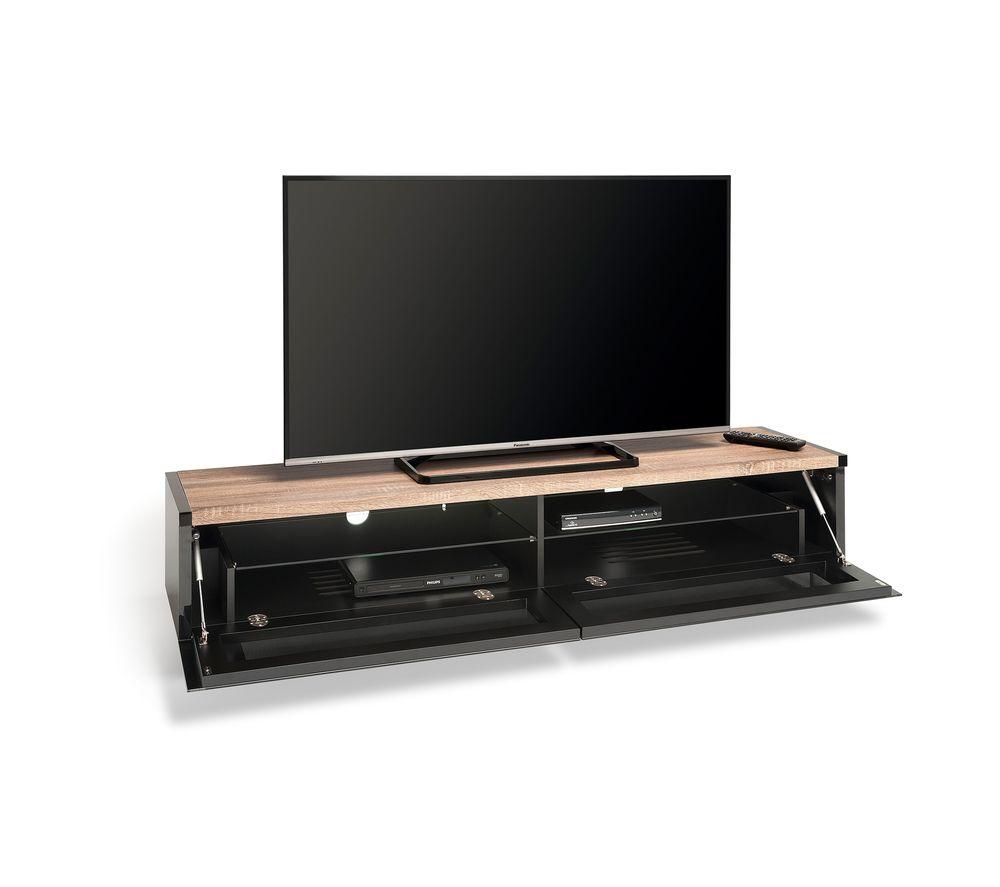 AVF Panorama 1600 mm TV Stand for up to 80" TVs &ndash; Light Oak & Grey Oak image number 6 of 6