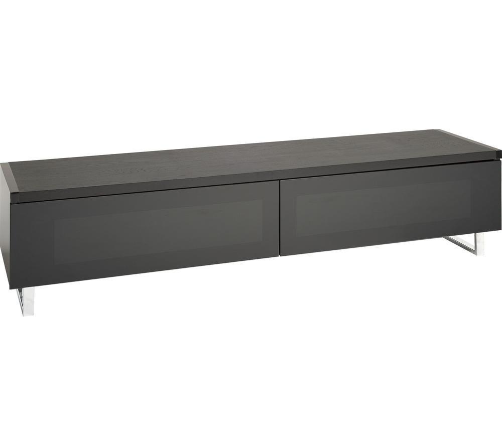AVF Panorama PM160WB 1600 mm TV Stand for up to 80" TVs &ndash; Black & Walnut image number 2 of 7