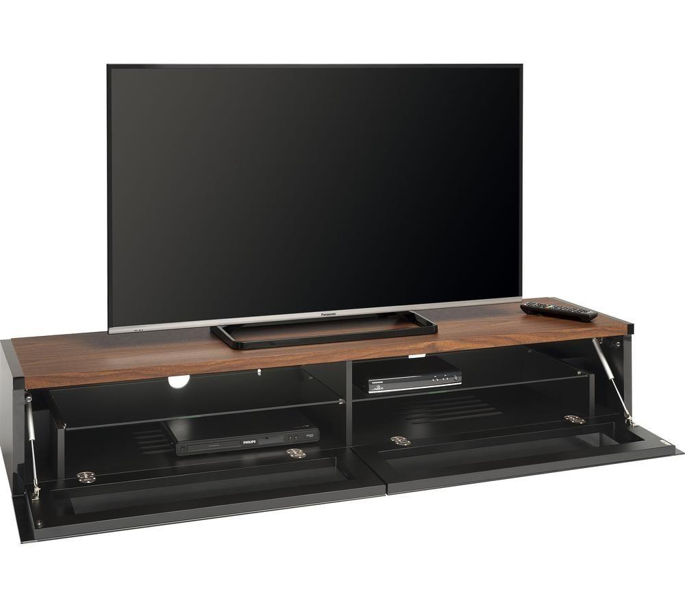 AVF Panorama PM160WB 1600 mm TV Stand for up to 80" TVs &ndash; Black & Walnut image number 3 of 7