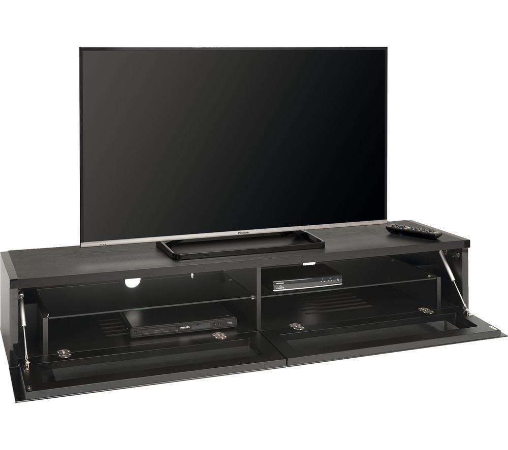 AVF Panorama PM160WB 1600 mm TV Stand for up to 80" TVs &ndash; Black & Walnut image number 4 of 7