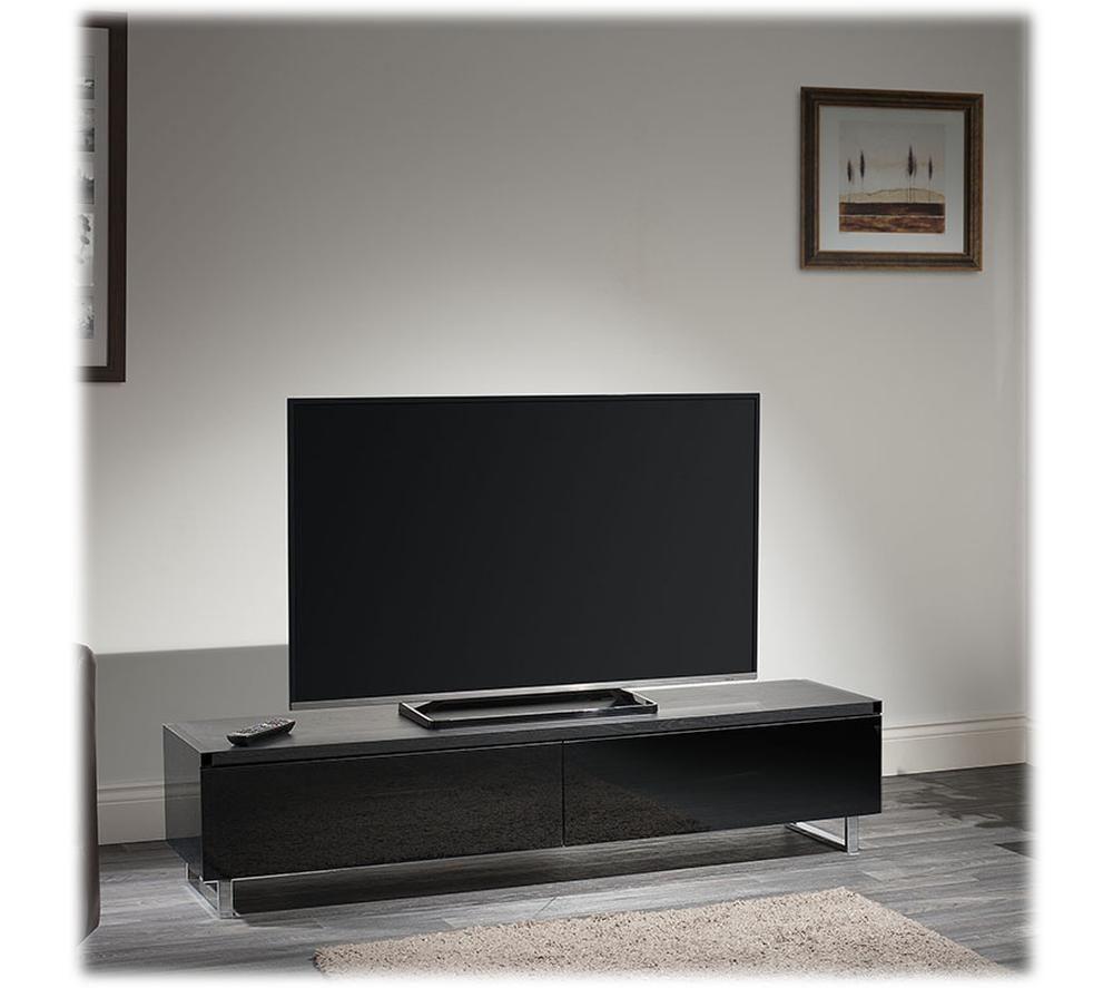 AVF Panorama PM160WB 1600 mm TV Stand for up to 80" TVs &ndash; Black & Walnut image number 6 of 7
