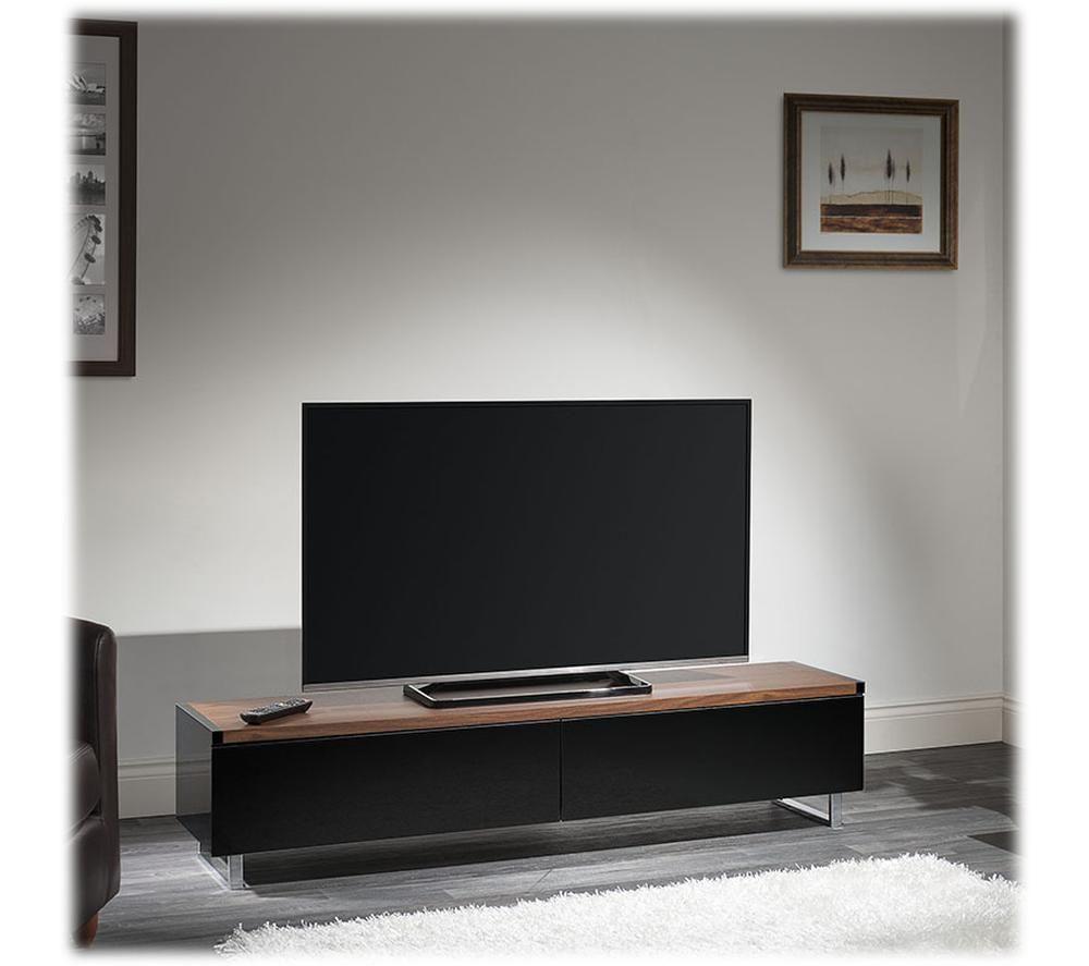AVF Panorama PM160WB 1600 mm TV Stand for up to 80" TVs &ndash; Black & Walnut image number 7 of 7