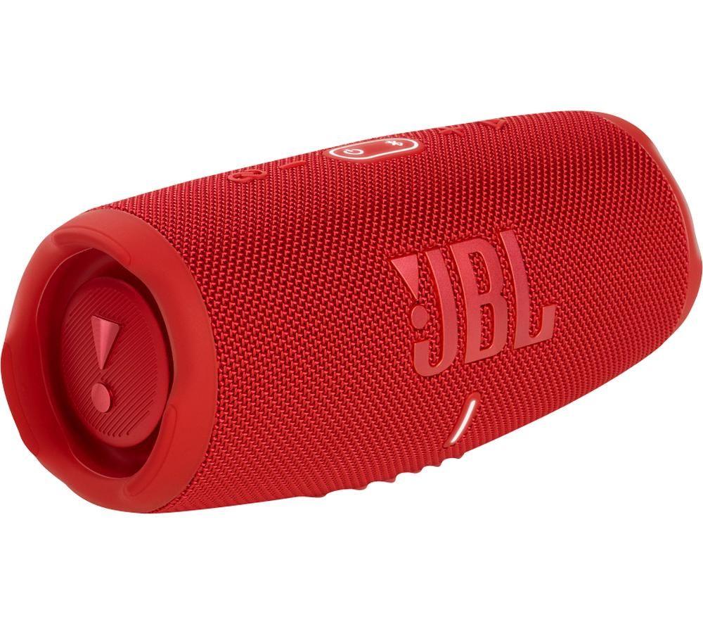 JBL Charge 5 - Portable Bluetooth Speaker with deep bass, IP67 waterproof and dustproof, 20 hours of playtime, built-in powerbank, in red