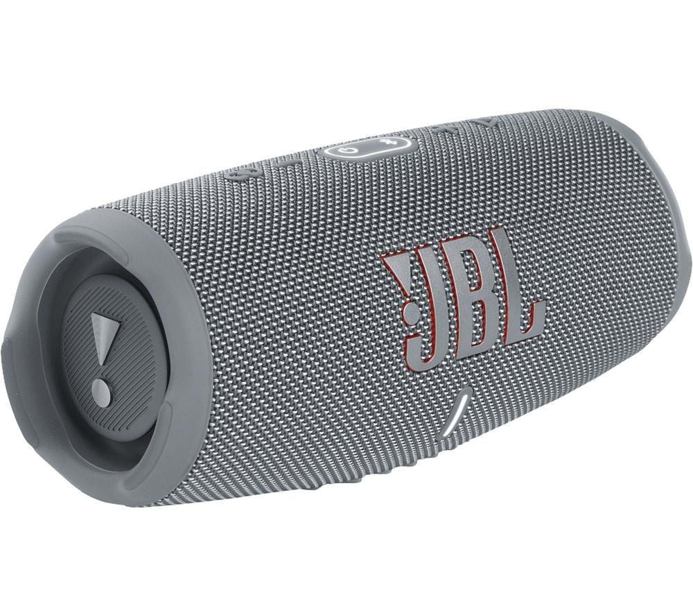 JBL Charge 5 Portable Bluetooth Speaker - Grey, Silver/Grey