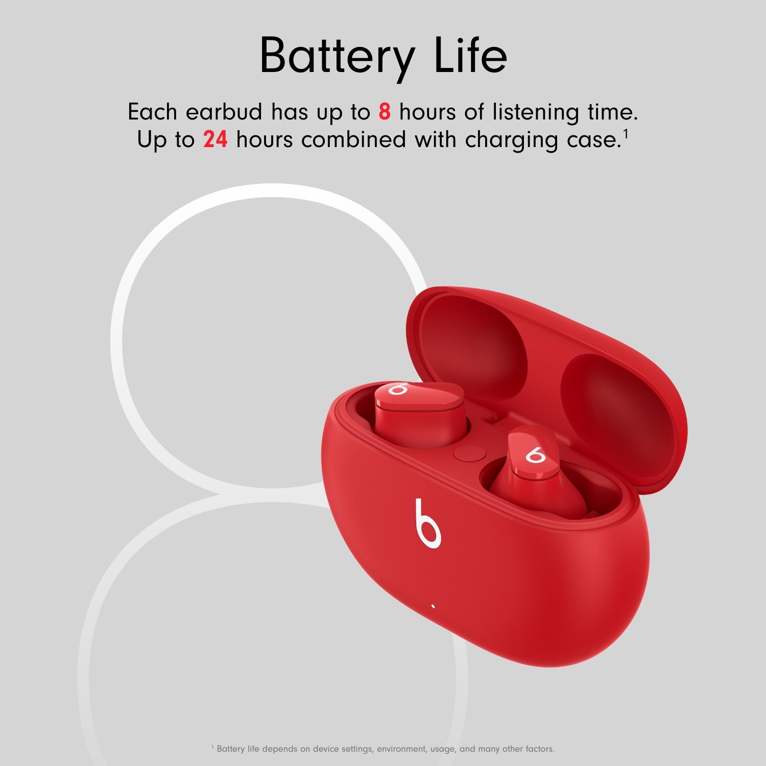 BEATS Studio Buds Wireless Bluetooth Noise-Cancelling Earbuds - Red