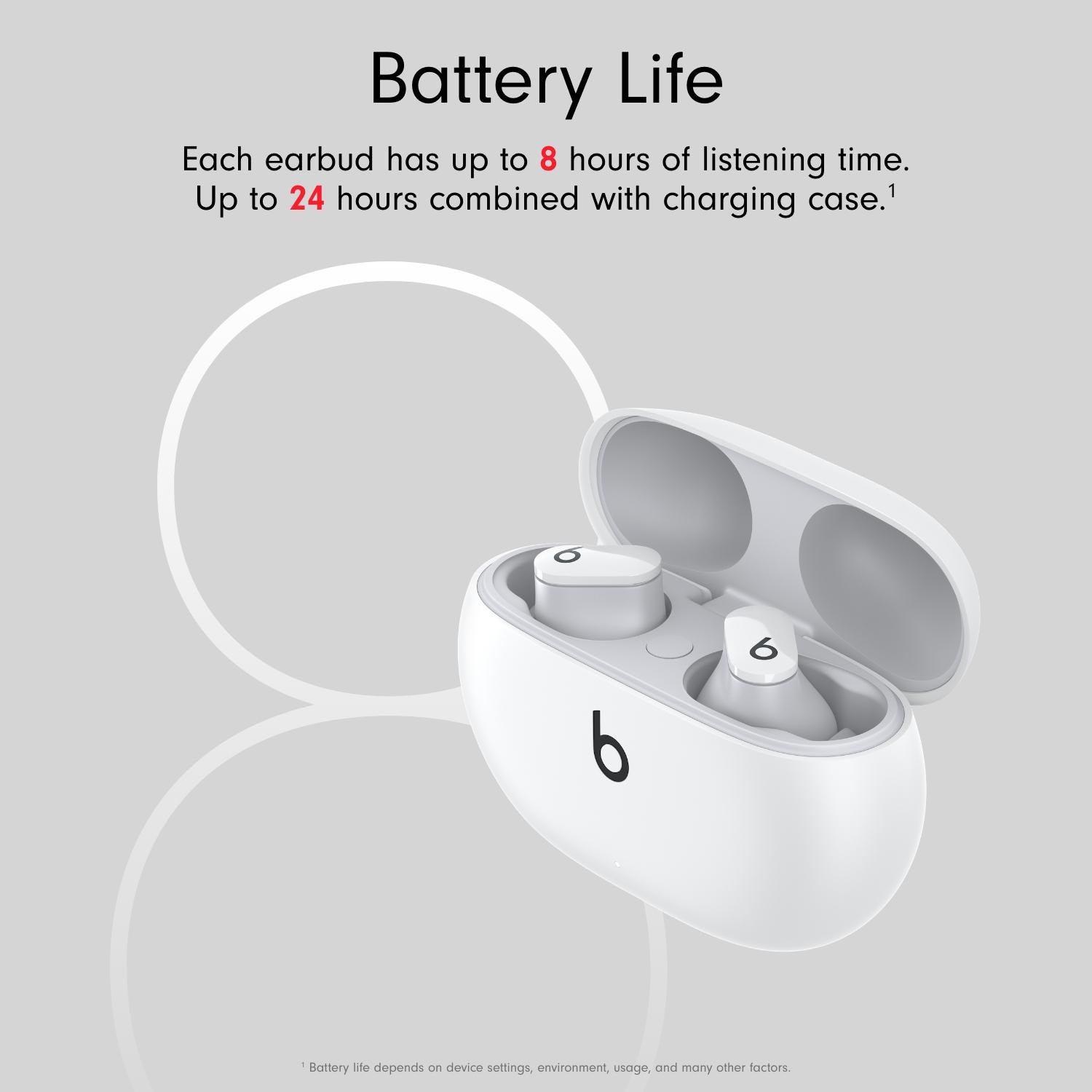 BEATS Studio Buds Wireless Bluetooth Noise-Cancelling Earbuds - White