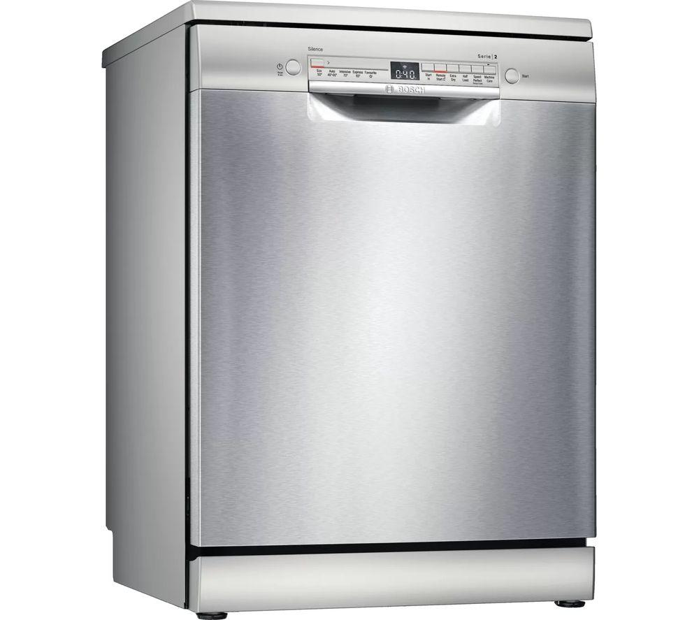 BOSCH Series 2 SMS2ITI41G Full-size WiFi-enabled Dishwasher - Stainless Steel, Stainless Steel