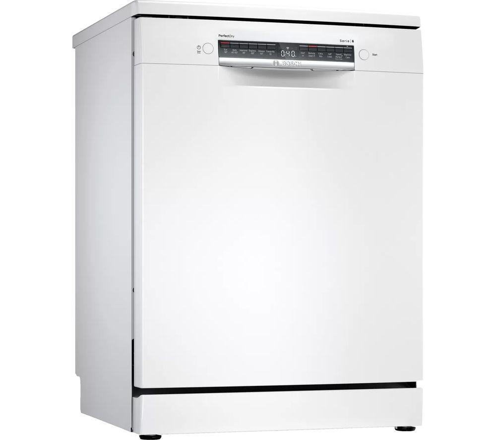 BOSCH Serie 6 SMS6ZCW00G Full-size WiFi-enabled Dishwasher - White, White