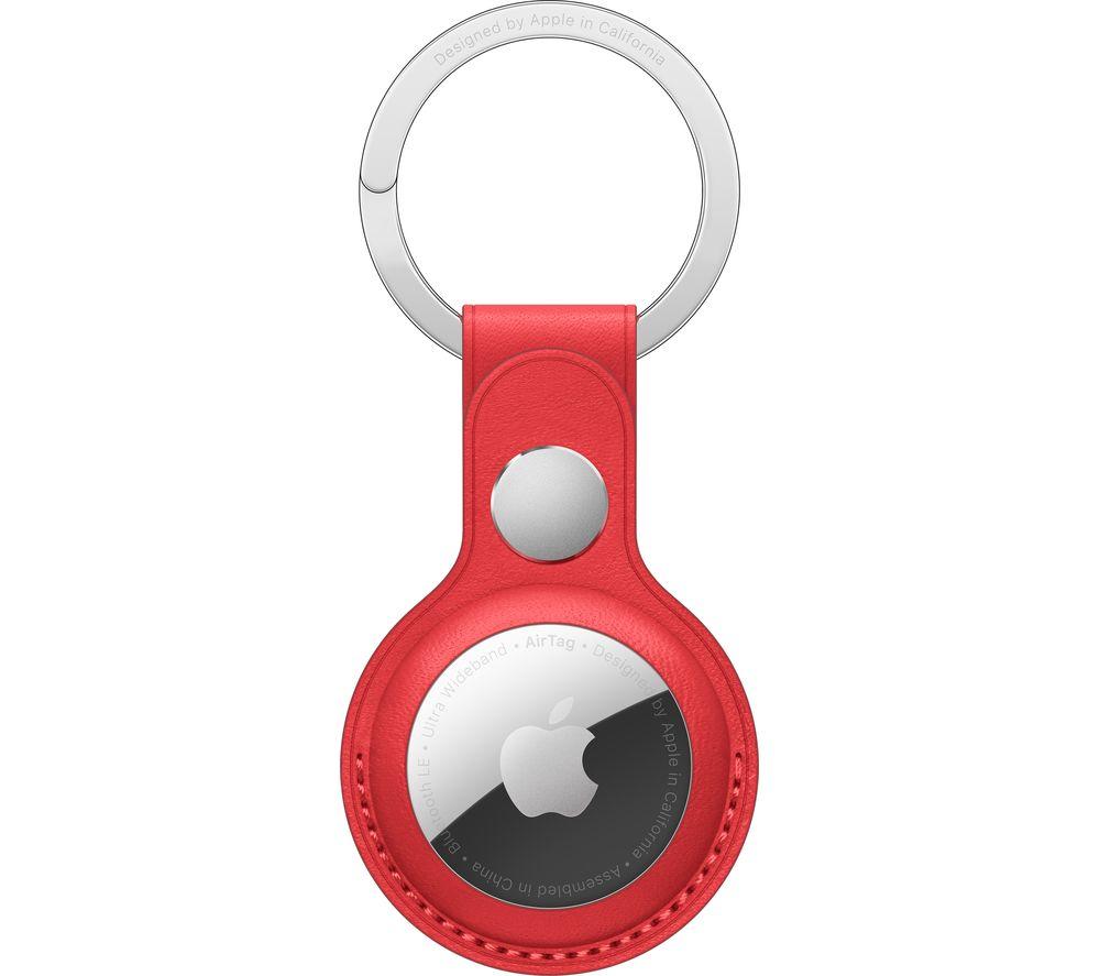APPLE AirTag Leather Key Ring - (PRODUCT)RED, Red