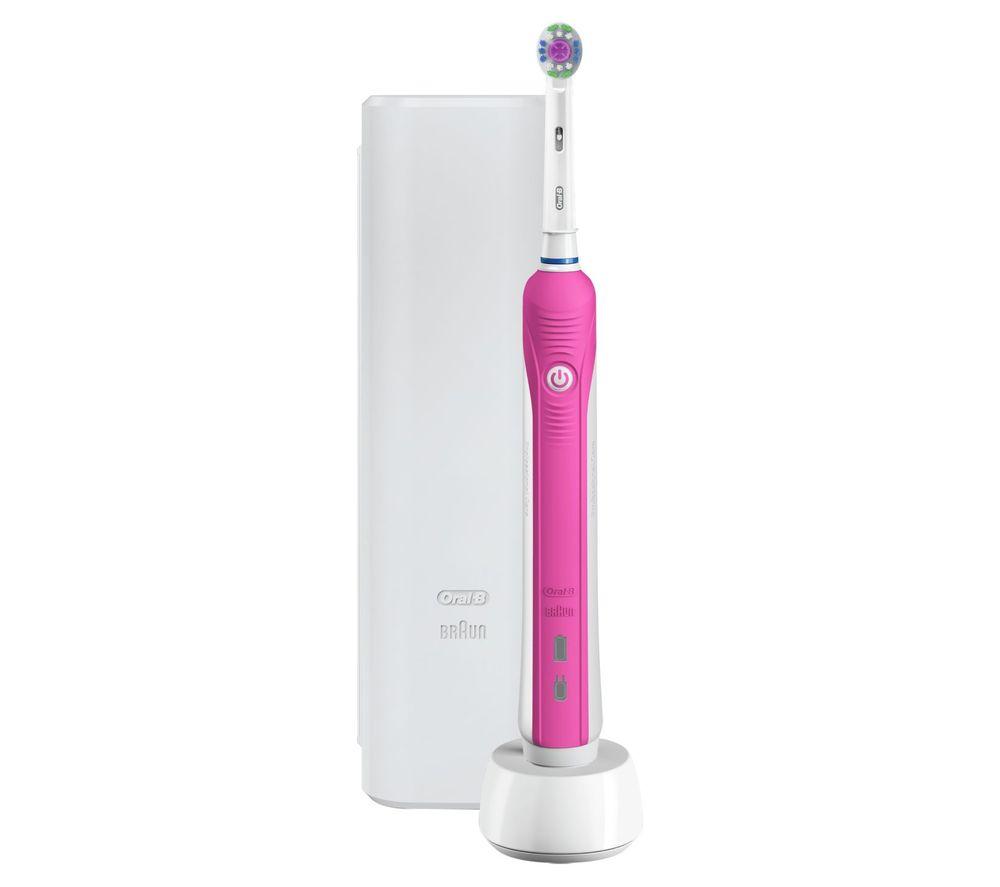 ORAL-B CrossAction Pro 1 680 Electric Toothbrush - Pink