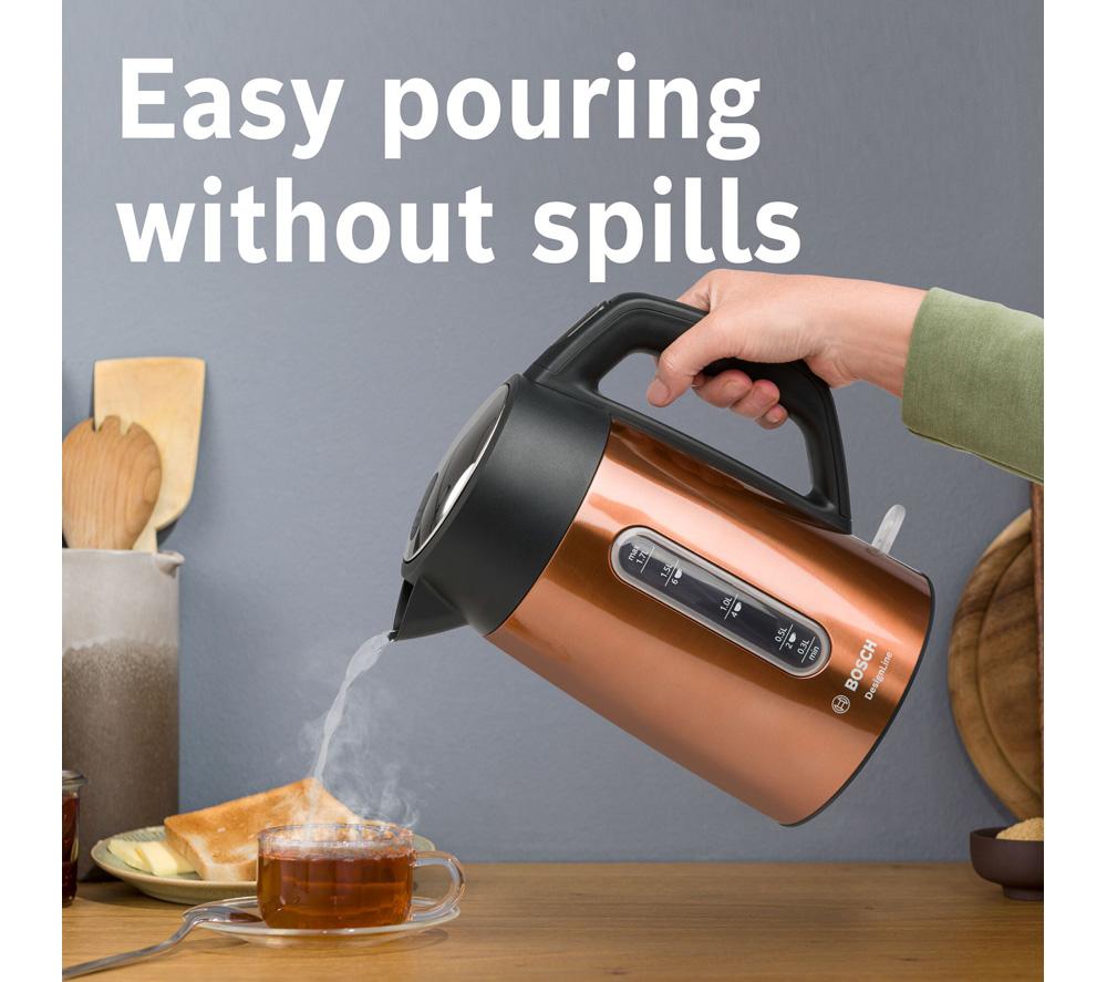 BOSCH DesignLine Plus TWK4P439GB Cordless Jug Kettle - Copper image number 4 of 11