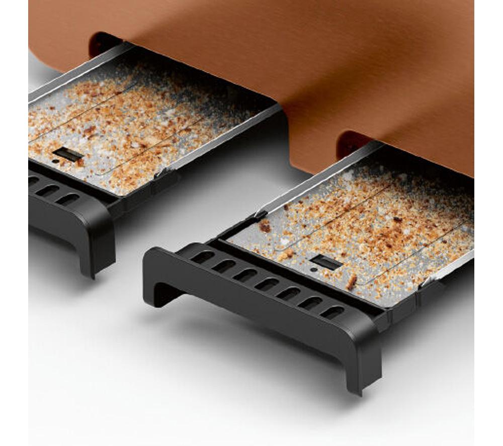 BOSCH DesignLine Plus TAT4P449GB 4-Slice Toaster - Copper image number 9 of 10