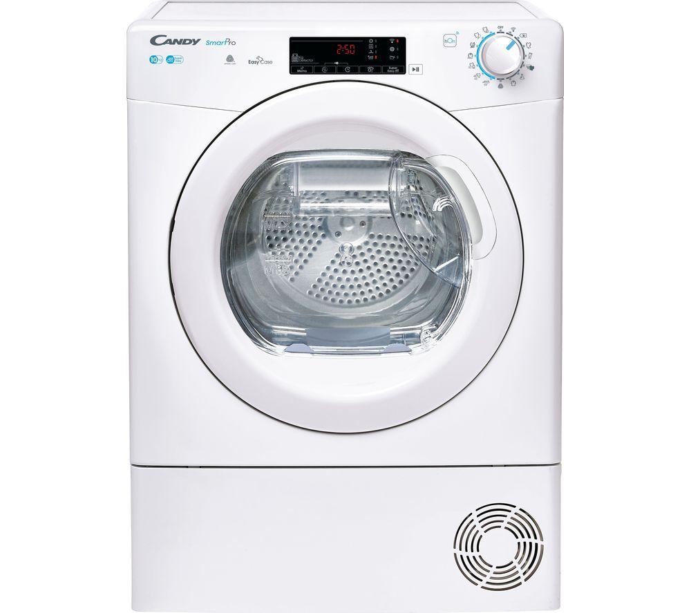 Image of CANDY Smart Pro CSOE C10TE WiFi-enabled 10 kg Condenser Tumble Dryer - White