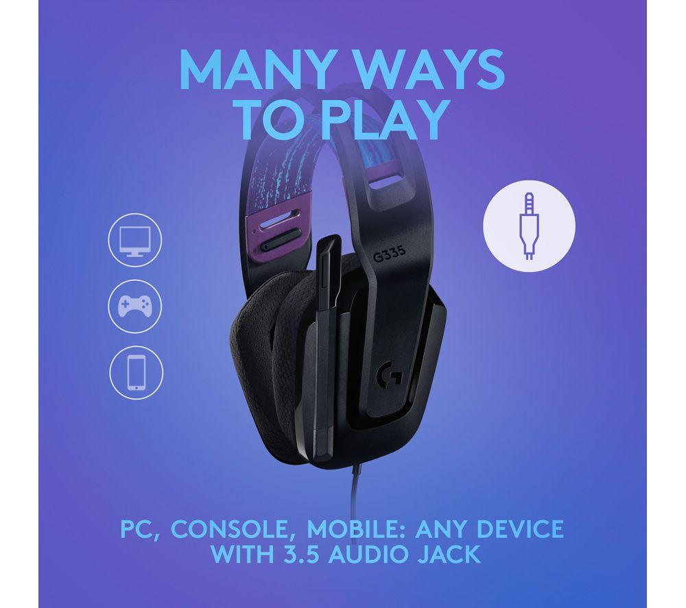 LOGITECH G335 Gaming Headset - Black image number 3 of 11