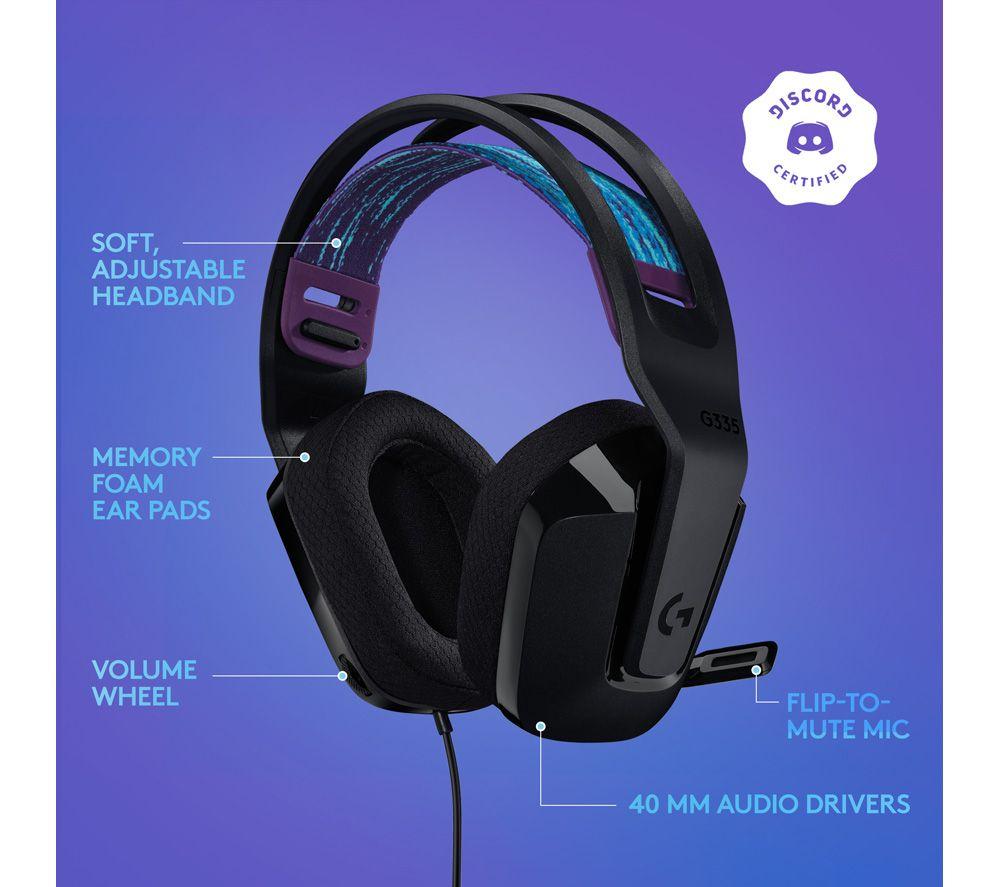 LOGITECH G335 Gaming Headset - Black image number 6 of 11