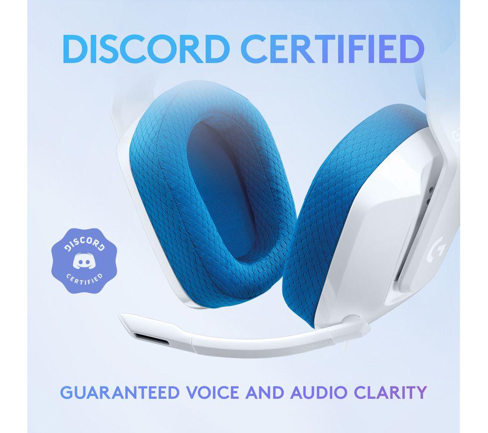 LOGITECH G335 Gaming Headset - White & Blue image number 3 of 11