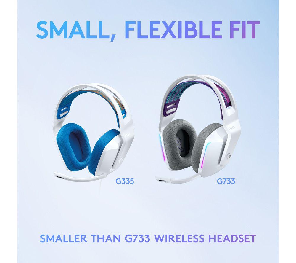 LOGITECH G335 Gaming Headset - White & Blue image number 5 of 11