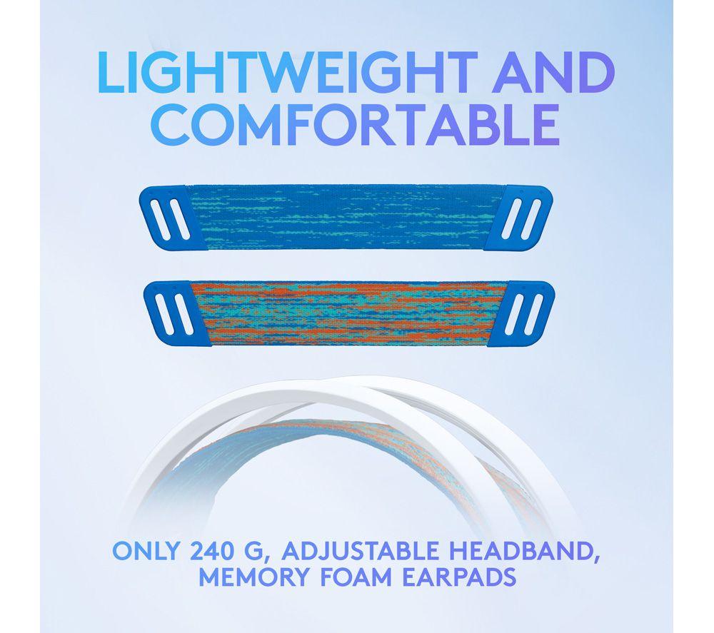 LOGITECH G335 Gaming Headset - White & Blue image number 6 of 11