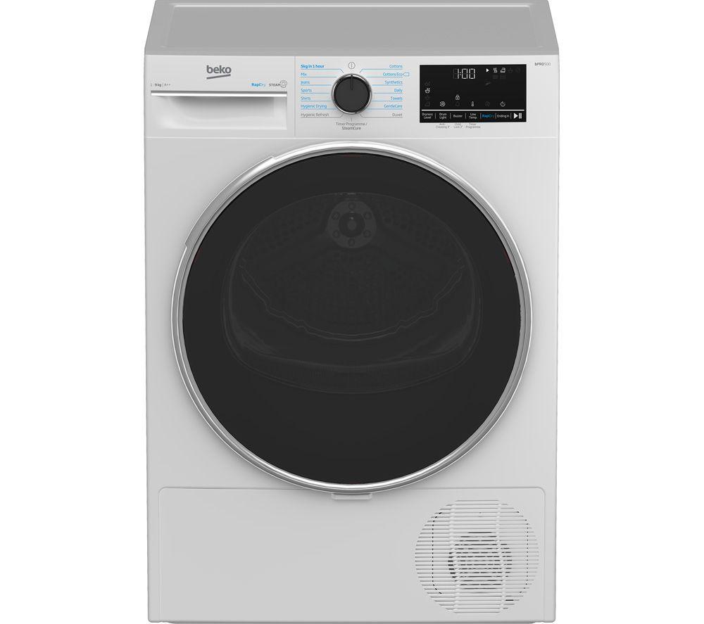 BEKO Pro RapiDry B5T4923RW 9 kg Heat Pump Tumble Dryer - White White