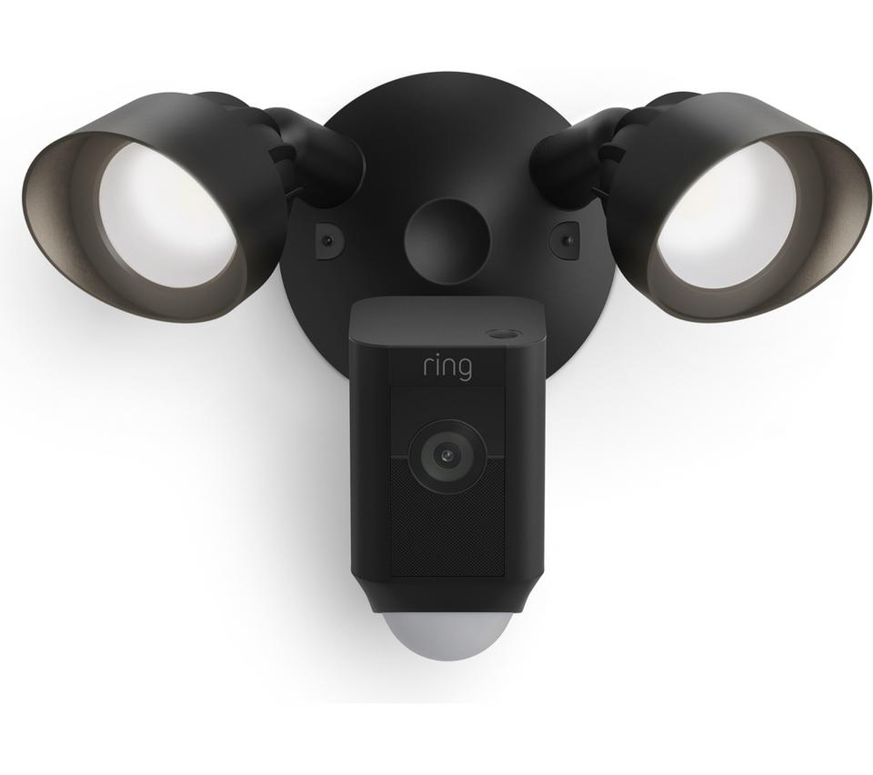 RING Floodlight Wired Plus Full HD 1080p WiFi Security Camera - Black