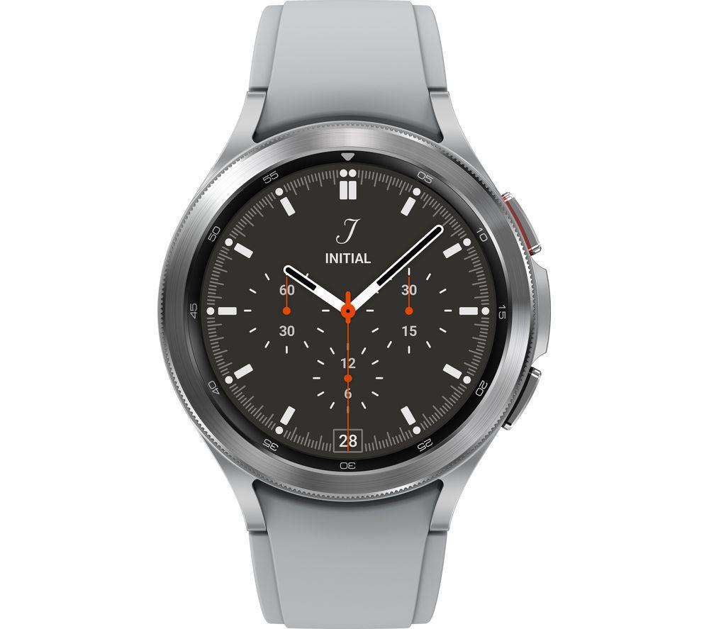 SAMSUNG Galaxy Watch4 Classic 4G - Stainless Steel, Silver, 46 mm, Silver/Grey