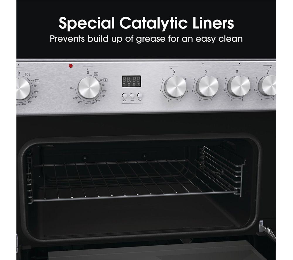 HISENSE HDE3211BXUK 60 cm Electric Ceramic Cooker - Black & Stainless Steel image number 3 of 14