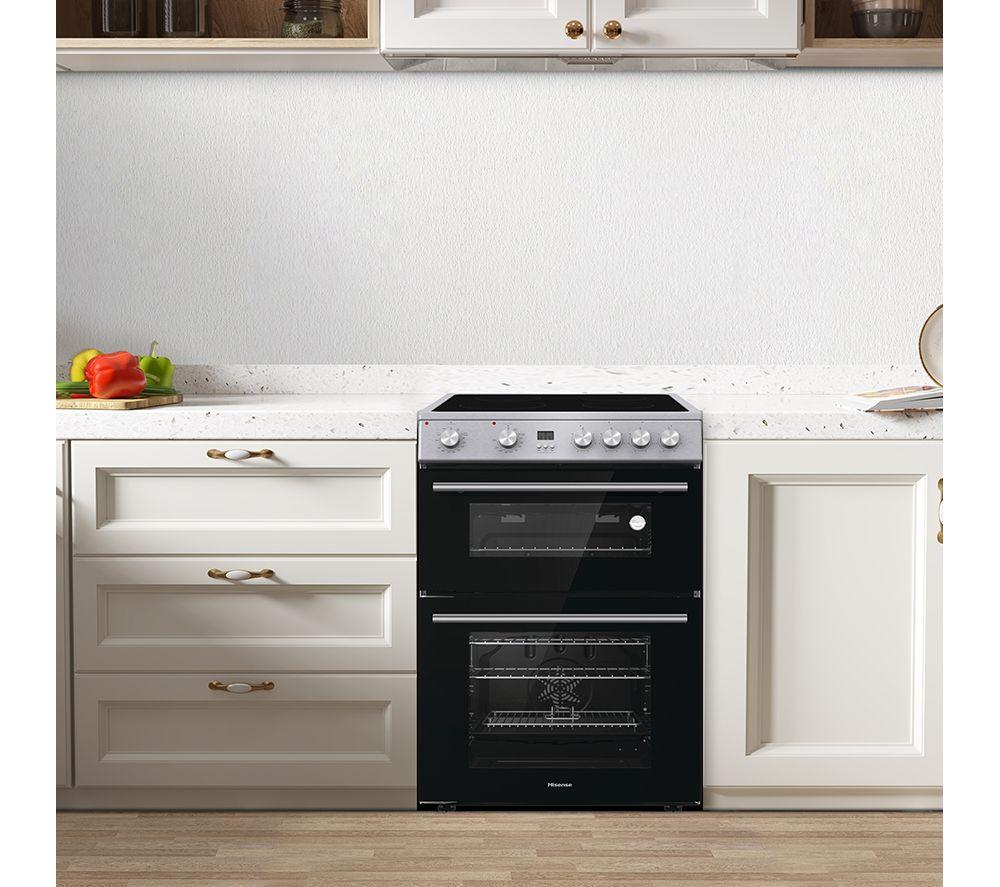 HISENSE HDE3211BXUK 60 cm Electric Ceramic Cooker - Black & Stainless Steel image number 14 of 14