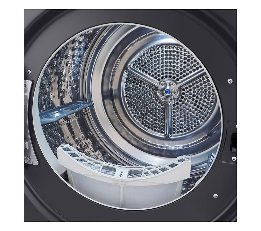 LG Series 4 ThinQ FDV709GN WiFi-enabled 9 kg Heat Pump Tumble Dryer - Slate Grey image number 10 of 16