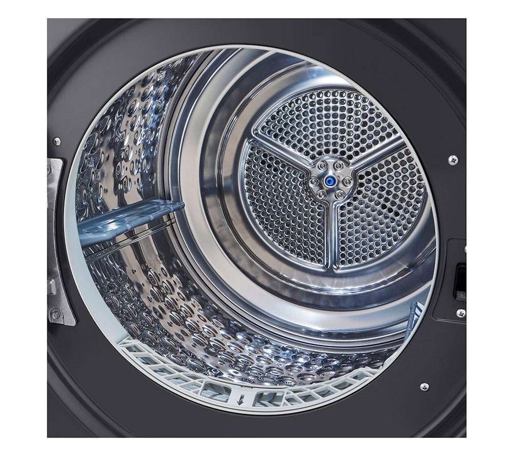 LG Series 4 ThinQ FDV709GN WiFi-enabled 9 kg Heat Pump Tumble Dryer - Slate Grey image number 15 of 16
