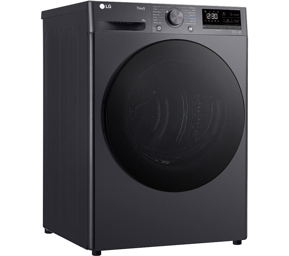 LG Series 4 ThinQ FDV709GN WiFi-enabled 9 kg Heat Pump Tumble Dryer - Slate Grey image number 16 of 16