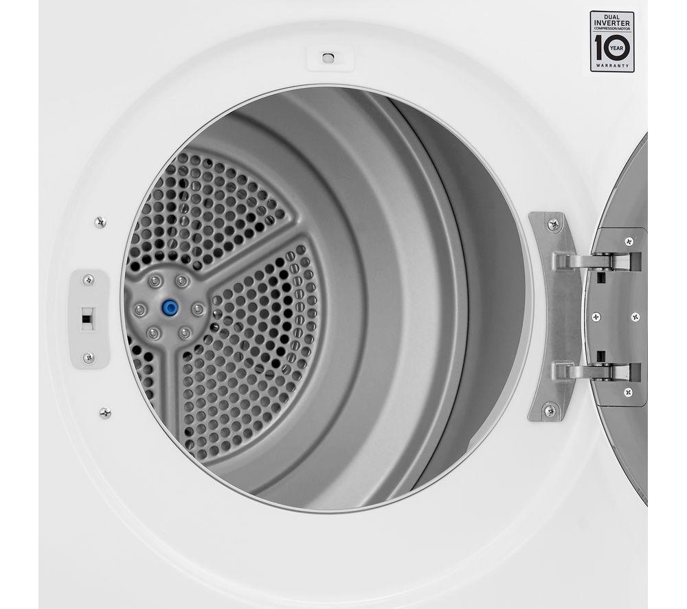 LG Series 4 ThinQ FDV709W WiFi-enabled 9 kg Heat Pump Tumble Dryer - White image number 16 of 16
