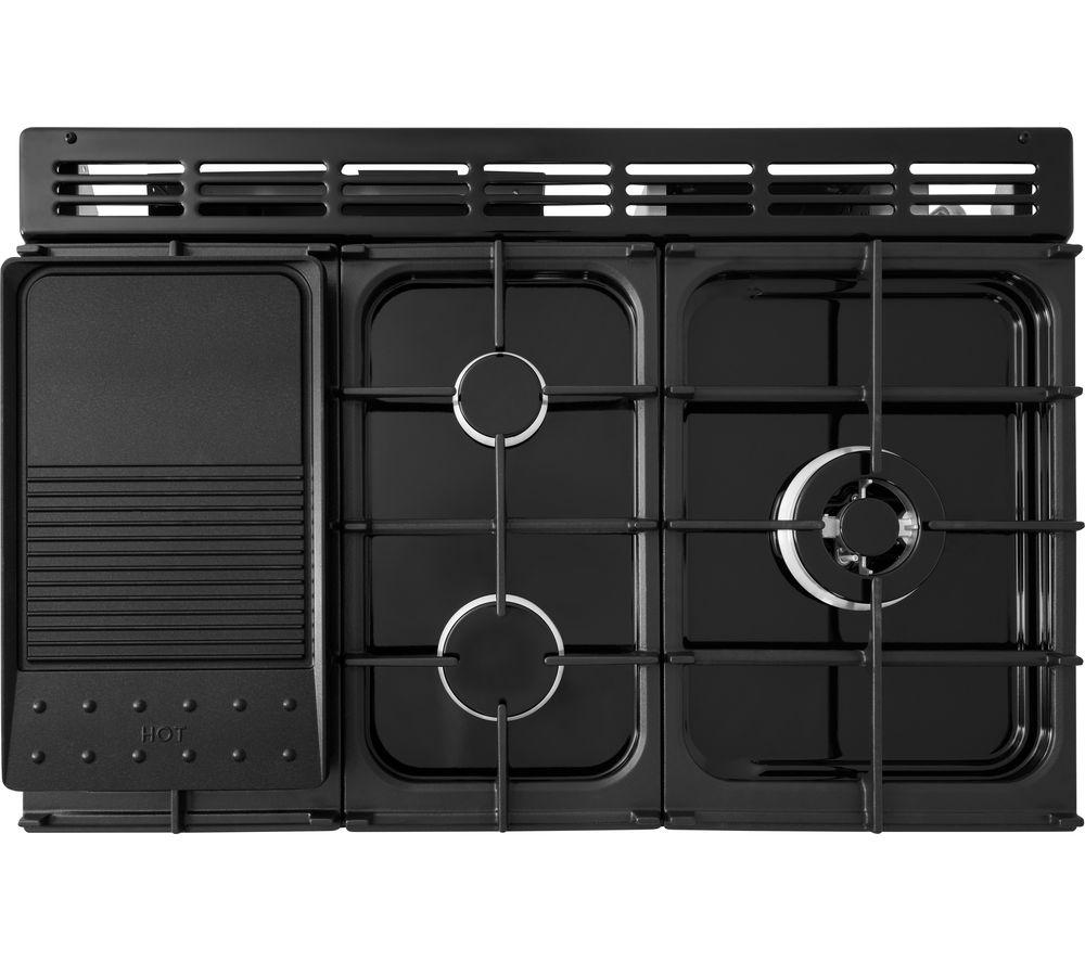RANGEMASTER Estate 90 EST90DFFIV/C Dual Fuel Range Cooker - Ivory & Chrome image number 5 of 7