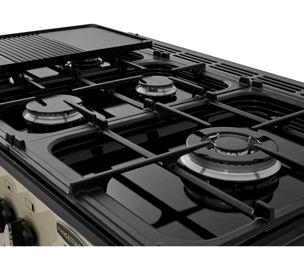 RANGEMASTER Estate 90 EST90DFFIV/C Dual Fuel Range Cooker - Ivory & Chrome image number 6 of 7