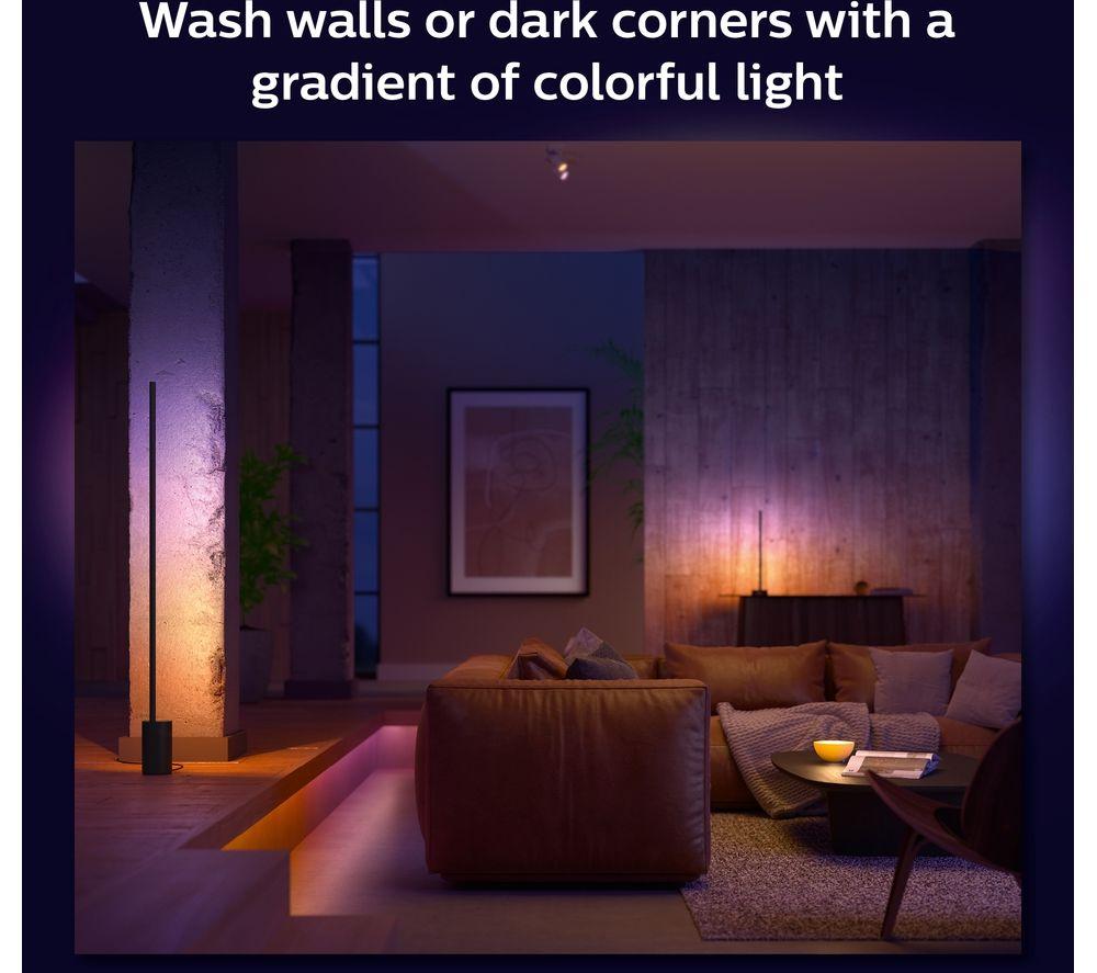 PHILIPS HUE Signe Gradient White & Colour Ambiance Smart LED Floor Lamp - Black image number 3 of 8