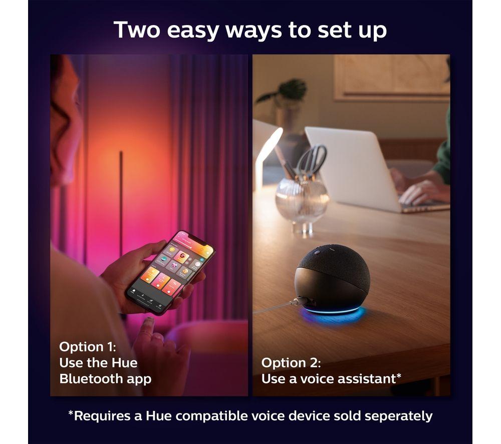 PHILIPS HUE Signe Gradient White & Colour Ambiance Smart LED Floor Lamp - Black image number 6 of 8