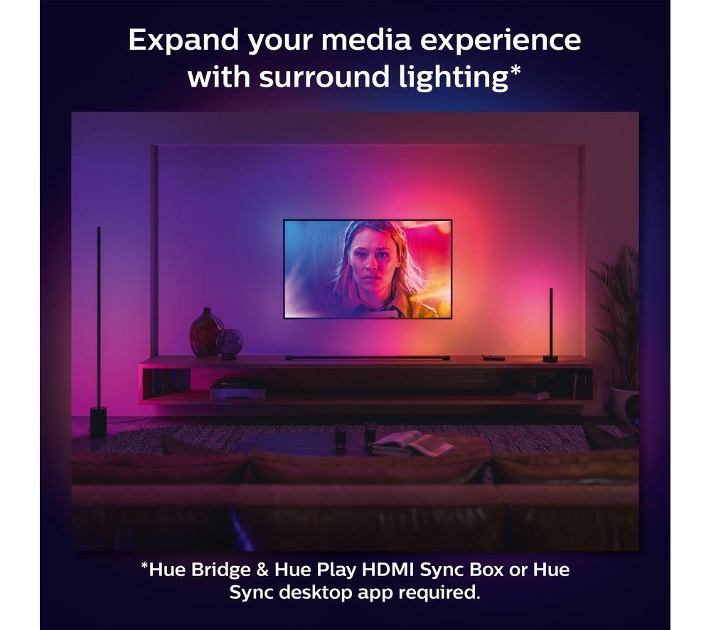 PHILIPS HUE Signe Gradient White & Colour Ambiance Smart LED Floor Lamp - Black image number 7 of 8