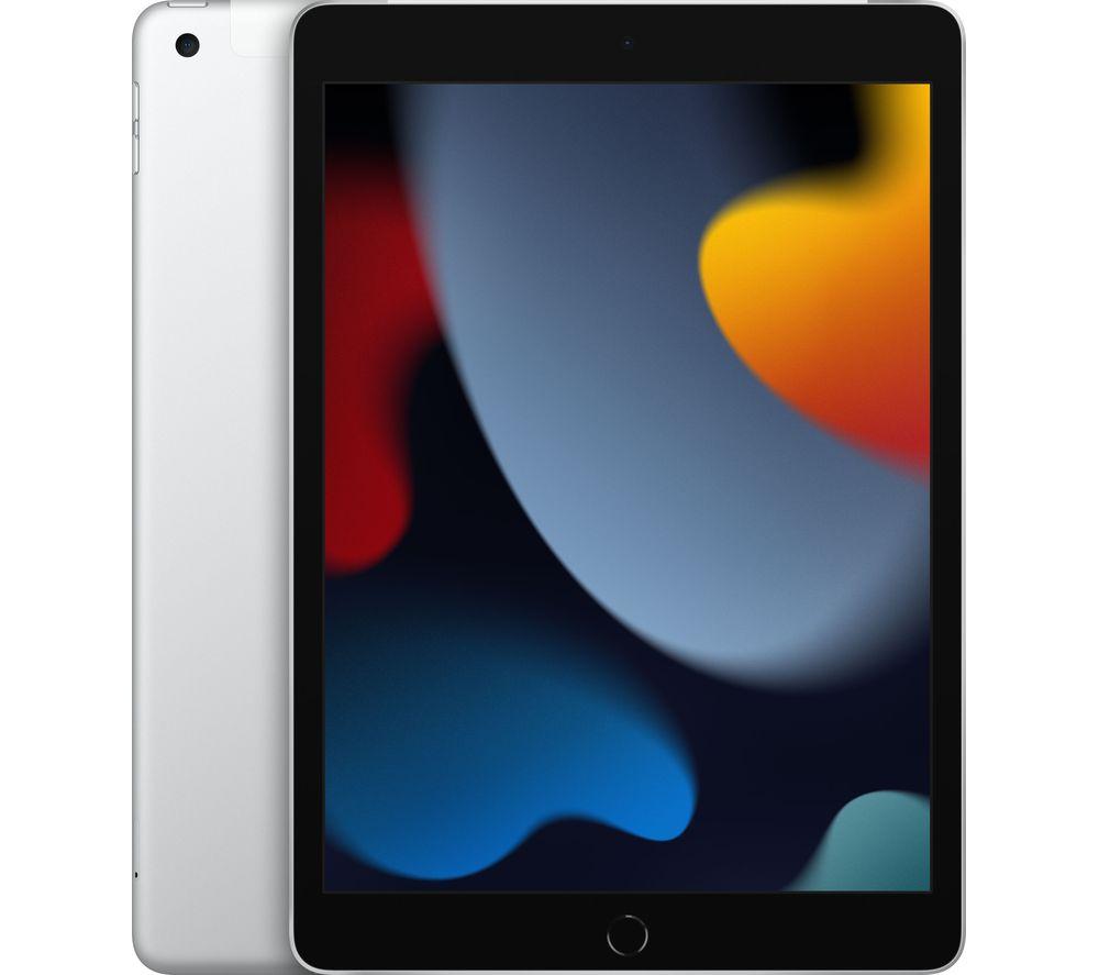 APPLE 10.2 iPad Cellular (2021) - 64 GB, Silver, Silver/Grey