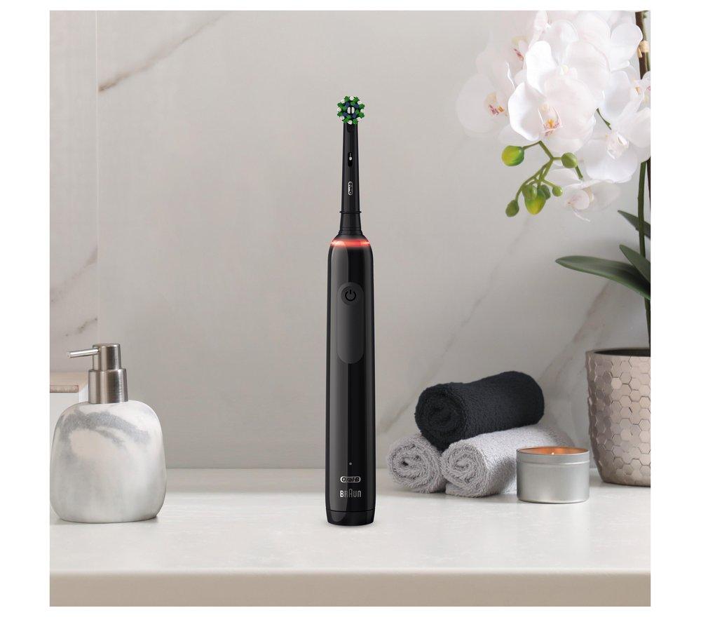 ORAL-B CrossAction Pro 3 3000 Electric Toothbrush - Black image number 4 of 5