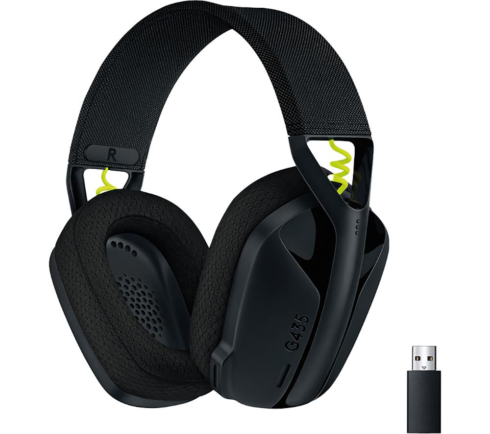 Logitech G435 LIGHTSPEED & Bluetooth Wireless Gaming Headset, Ultra Lightweight 165g over-ear headphone & 03 LIGHTSYNC Gaming Mouse with Customizable RGB Lighting, 6 Programmable Buttons, Blue