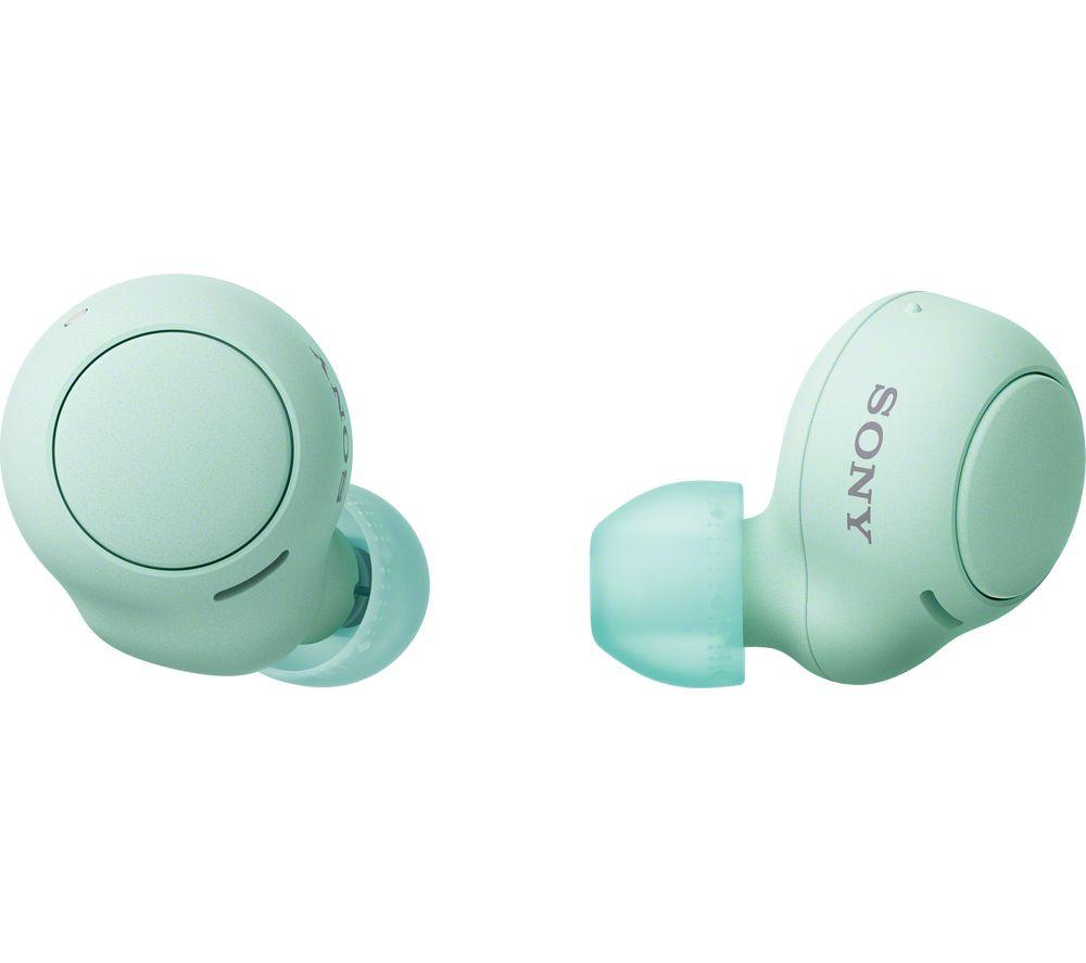 Sony WF-C500 True Wireless Headphones - Up to 20 hours battery life with charging case - Voice Assistant compatible - Built-in mic for phone calls - Reliable Bluetooth® connection - Green